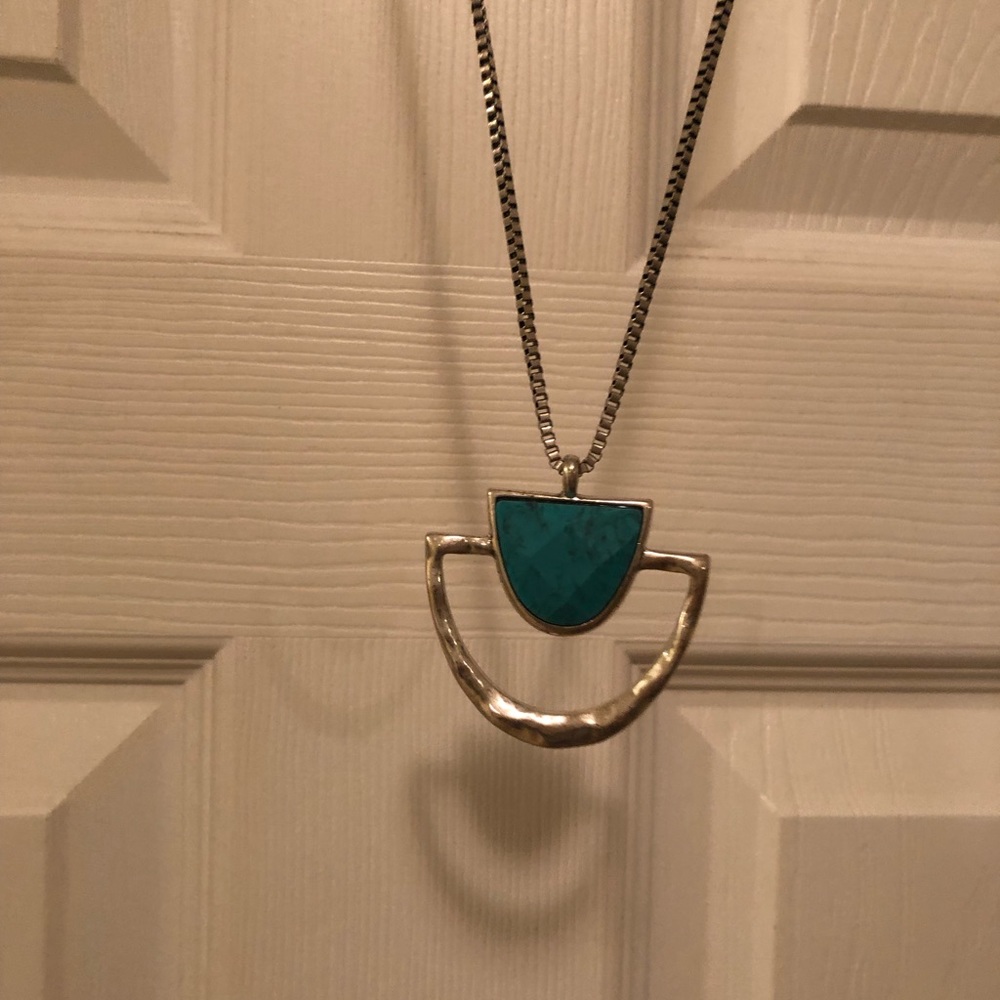 Turquoise lucky Brand long necklace